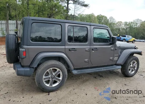 2020 Jeep Wrangler Unlimited Sahara из США, поврежденный, VIN 1C4HJXEN2LW149623